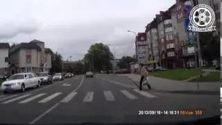Не уступил пешеходу. Куйбышева. Калининград.