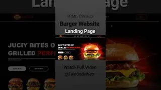 How to Create Burger Website Using HTML & CSS | Fast Code