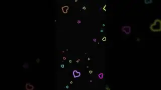 Neon Colour Changing Heartin Black Screen Particles | Full Screen | Green Tech Video'z