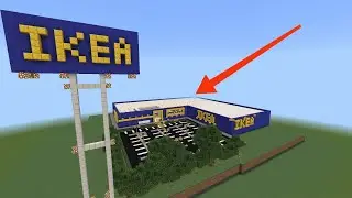 destruction of the IKEA store using TNT in Minecraft
