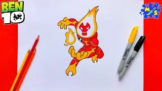 Ben 10 Drawing || How to Draw Heatblast from Ben 10 Reboot