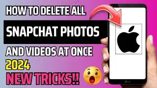 HOW TO DELETE ALL SNAPCHAT PHOTOS AND VIDEOS ON IPHONE 2024 | NEW TRICKS | STEP BY STEP