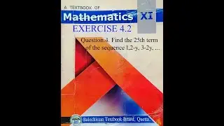 11th Math Exercse 4.2 Question 4 Balochistan Board