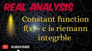 Constant function is Riemann integrable