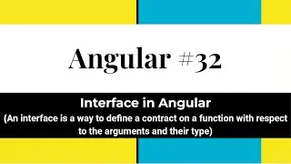 Angular #32 - Interface