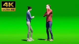 001 - Green Screen | Chroma Key | Character Group | 4K