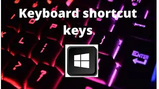 Keyboard shortcut keys