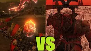 Адские присягнувшие железу vs Избранные Кхорна (ПО): Total War Warhammer 3. тесты юнитов v3.1.0
