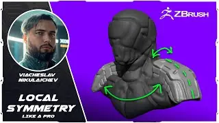 04 ZBrush Dynamic Symmetry, ZModeler Symmetry Set, Local Symmetry / Как включить локальную симметрию