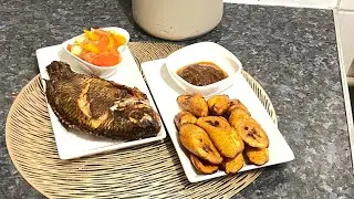 My delicious grilled tilapia and plantain