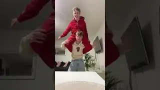 Boy gets carry your friend shoulder ride 