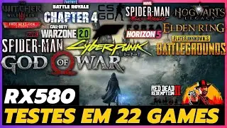 Rx 580 51Risc + Ryzen 5 5500 Testes em 22 Games 2023
