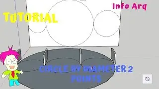 Circle by diameter 2 points / SketchUp