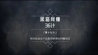 黑猫社网赚36计第17计：利用低成本产品暴利销售的网赚项目