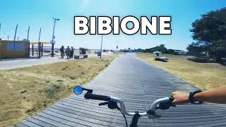 Bibione Beach Promenade, Italy 🇮🇹 | 4K AMSR Cycling Tour