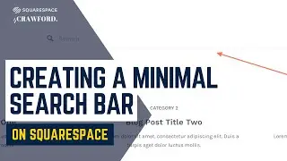 How to Create a Minimal Search Bar With CSS on Squarespace
