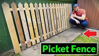 Building a Pointed Topped Picket Fence (From Salvaged Wood)