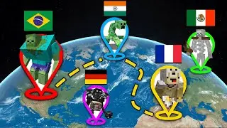 I created a WORLD WAR of Mobs! (With ALL Countries)