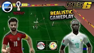 PES 6 | Den Patch V3 21/22 | Qatar 22 - Egypt vs Senegal Full Match Gameplay | FHD 60FPS