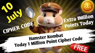 10 July Morse Code Hamster Kombat | 1Million Coin Daily Cipher | Hamster Kombat Today Daily Cipher