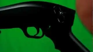 one shot with a shotgun and holding - HD green screen footage