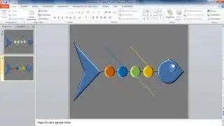 Tutorial PowerPoint: Diseño de diapositiva en 3D infografía escama de pescado.