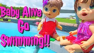 Baby Alive Dolls Go For A Swim! #Babyalive #Pretendplay #Pool