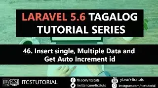 46. Insert single, multiple data and Get Auto Increment id in Laravel Tagalog