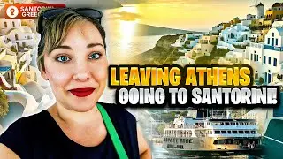 Athens to Santorini Travel Vlog 🇬🇷 | Family Ferry Adventure, Airbnb Tour & Greek Food!