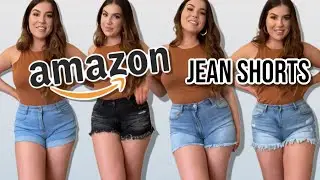 JEAN SHORTS from Amazon?! (Midsize, Curvy-Friendly Denim Shorts!)