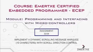 PIC Micro-controller programming|Assignment 33|Dynamic scrolling message marquee with scroll control