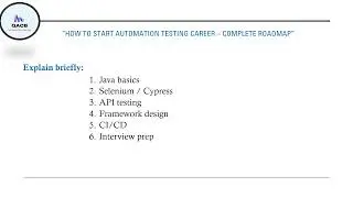 How to Start Automation Testing Career – Complete Roadmap