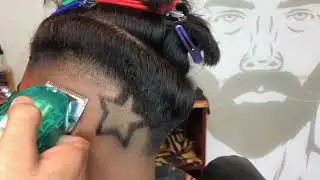 Haircutting ma star ⭐️ bnana ka tarika #barbershop #barberlove #hairstyle #barberlife #star