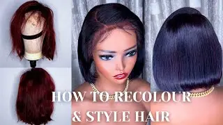 LETS RECOLOUR THIS WINE HAIR TO PURPLE + HAIR STYLING WITH BABY HAIRS