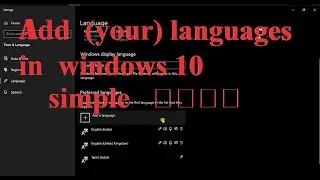 Add your languages in windows 10 | Simple | Tamil