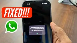 How to Fix WhatsApp Couldn't Start Error I How to Fix WhatsApp Crashing While Scrolling