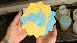 КОЛЕКЦІЯ ВИРОБІВ З БЕТОНУ В ЖОВТО💛СИНІХ💙 КОЛЬОРАХ