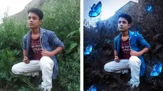 Picsart glowing butterfly photo Editing || picsart masic glowing butterfly editing