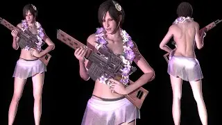 Resident Evil 5 - Ada Wong Flowers Bikini (Barefoot) Mod Showcase w/ Download - 4K HD
