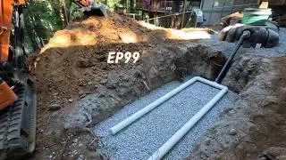 Small backyard septic system installation. Simple and affordable. EP99
