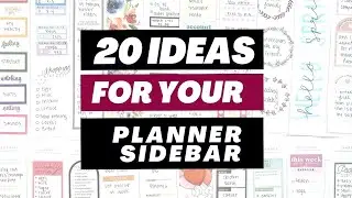 20 WAYS TO USE A PLANNER SIDEBAR
