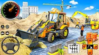 Sand JCB Machine Simulator 3D -  Construction  Excavator Vehicles Driving 2024 : Android Gameplay