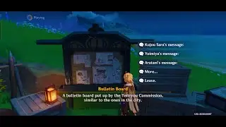 Messages for Itto on the Bulletin Board - Genshin Impact