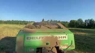 baling hay in Hemmingford Quebec. September 6, 2023
