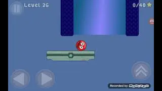 Прохождение уровня 26 в New Red Ball 2 испуганным шариком
