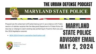 Maryland State Police Legal Advisory Email - May 2, 2024