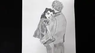 How To Draw A Father Daughter Duo / 5 Minutes Art / Easy Drawing In Lockdown