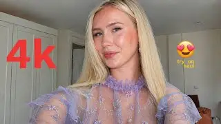 4K Fashion Micro Bikini Try-On Haul | Transparent Lingerie & See-through Dresses Try By Me