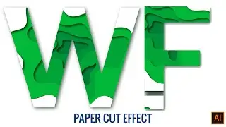 how to fill text by pattern with paper cut effect |adobe illustrator tutorial