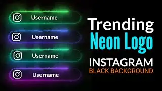 Instagram Trending Neon Logo | Black Background | Instagram Intro | NiceTechno